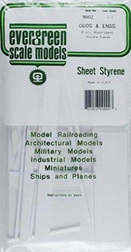Scale Models Styrene Sheet Odds & Ends EVG9002 Plastic Building Supplies