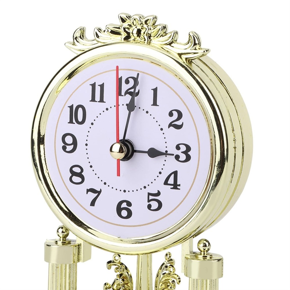 Desk Clock, Table Vintage Clock Small Silent Desk Clock Rustic Non Ticking Ma...