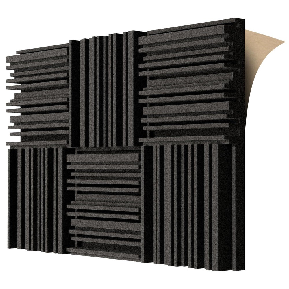 6 Pcs Acoustic Diffuser 12 X 12 X 2 Inch Sound Proof Wall Panels