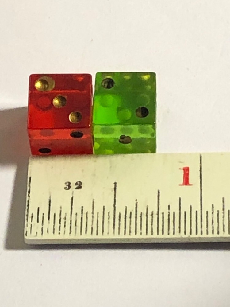1939 or back translucent cherry apple bakelite gold tone pips dice 050523@