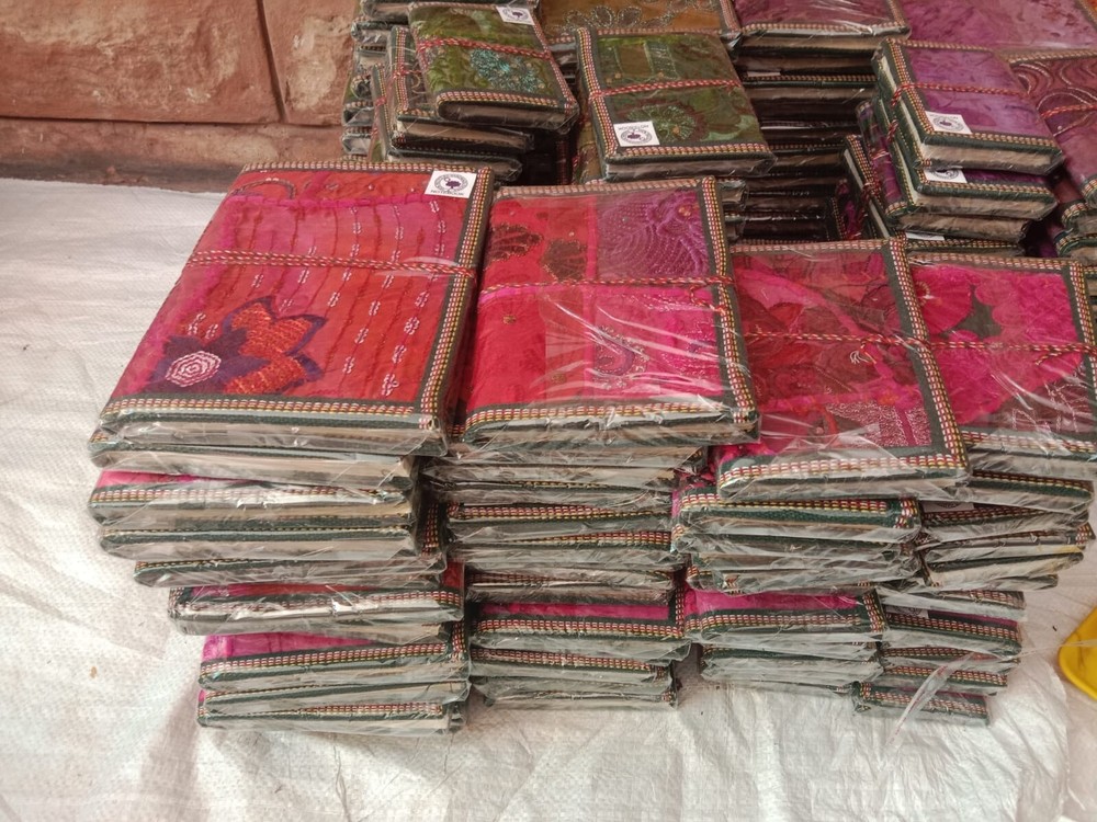 Patchwork Fabric Diary Journal Lot of 8 Sets (8x4=32 pcs) Gifting - Mix Pattern