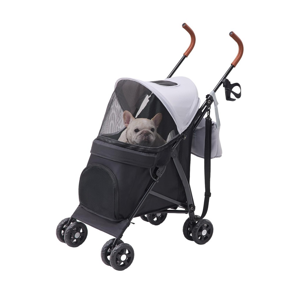 10lbs Ultra-Lightweight Pet Stroller - Compact Folding Umbrella Stroller with...