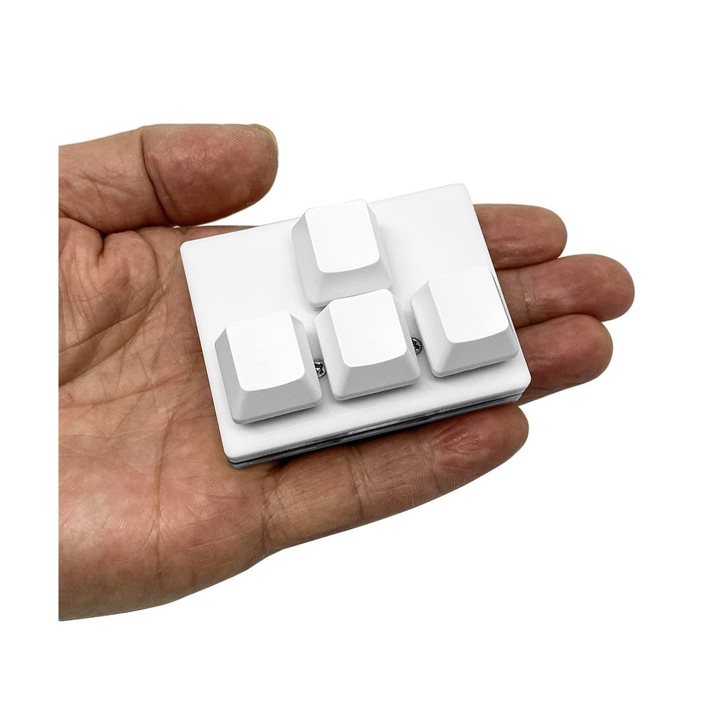 USB Mini 4-Key Keypad One-Handed Mechanical Gaming Keyboard Programming Macro...