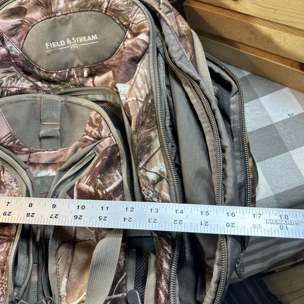 Field & Stream brown camo large durable outdoor backpack Polyester Multi pockets