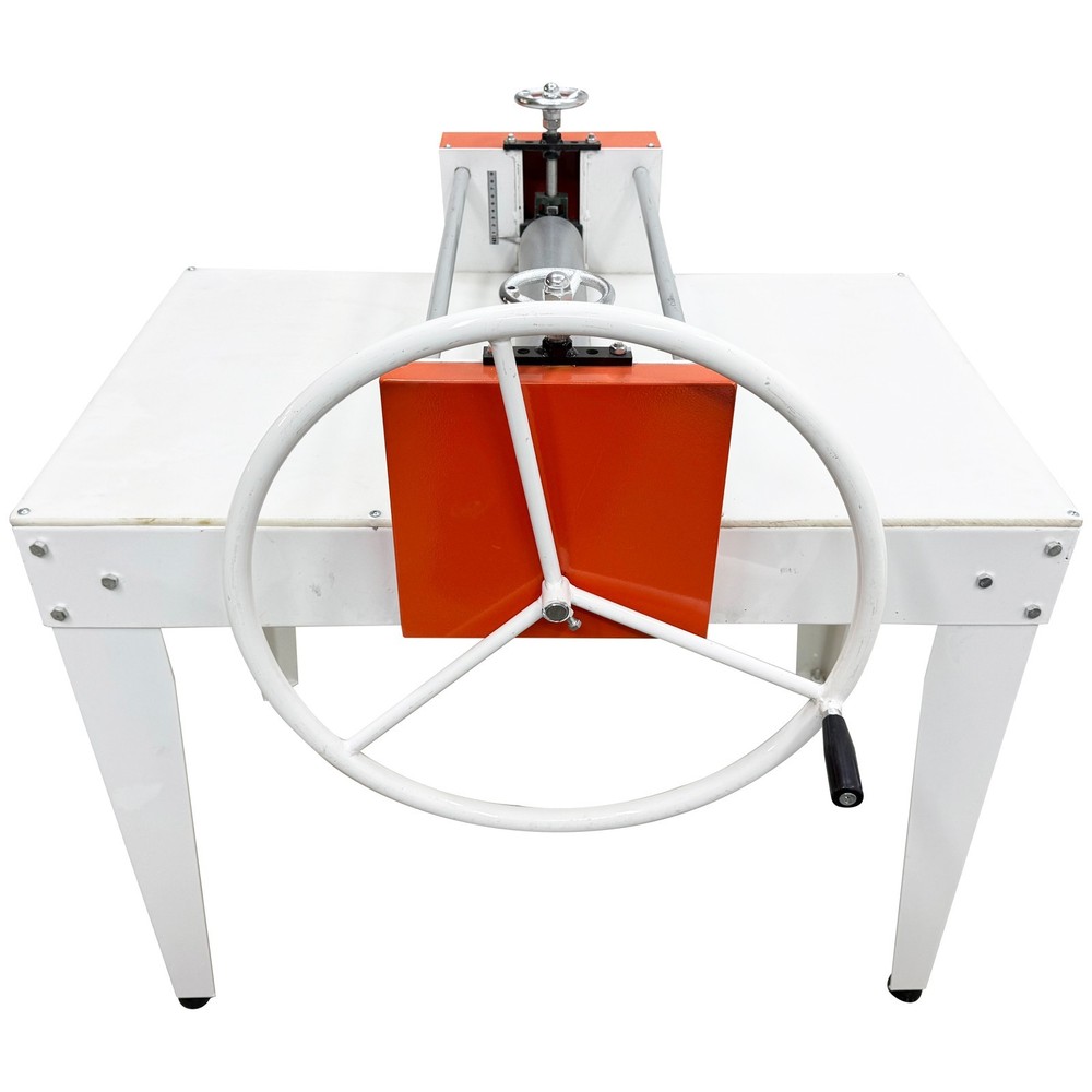 Dual Roller Ceramic Clay Slab Roller Machine with Large Handwheel & Scale Ruler