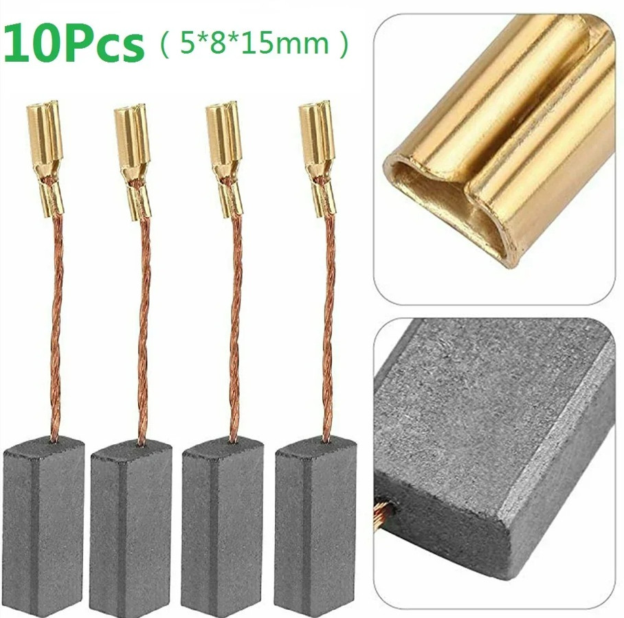 10pcs Carbon Brushes Replacement Parts for Bosch Angle Grinder Motors - NEW