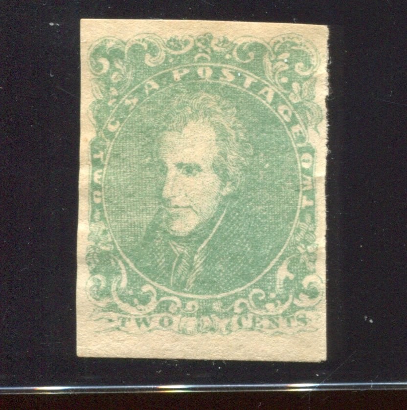 Confederate States 3 Jackson Mint Stamp with PSAG Cert BZ2174