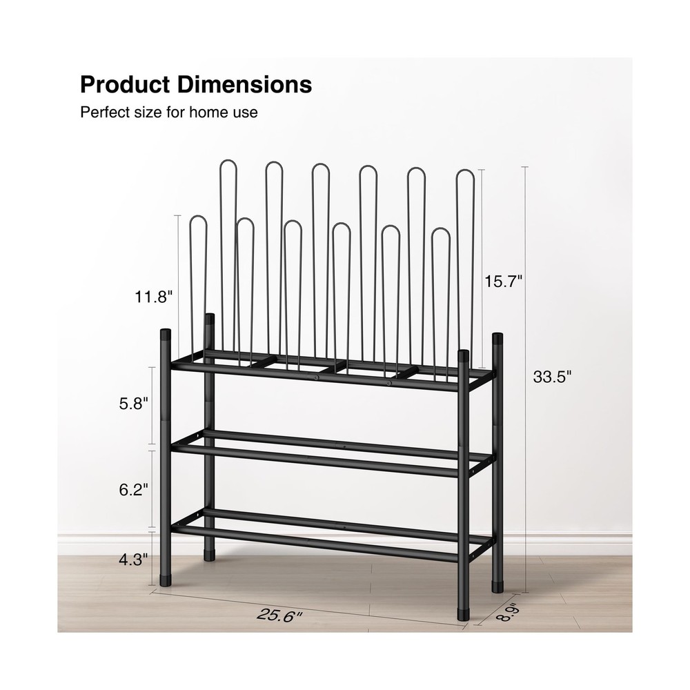 STO STO Detachable Shoe and Boot Rack Organizer, Metal Stackable Bo... Fast Ship