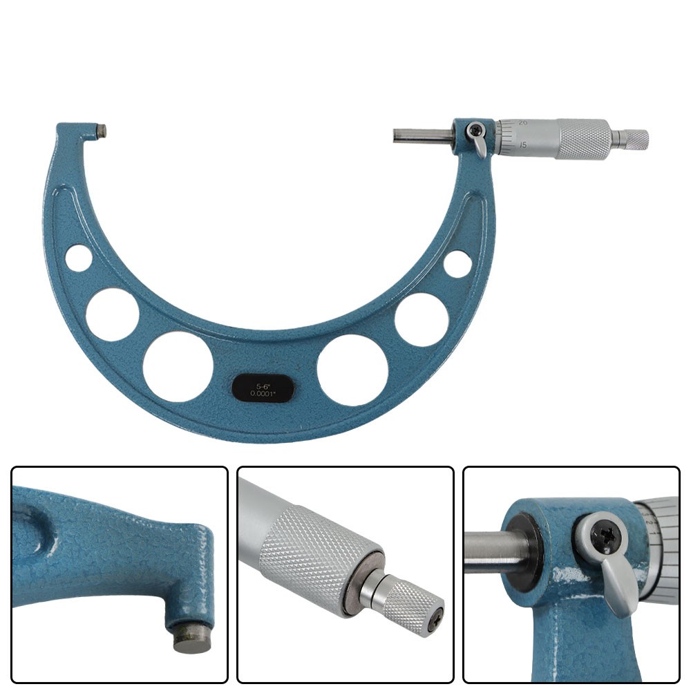 Outside Micrometer Set 0.0001" Precision 6 Pcs 0-6" Carbide Standards Set