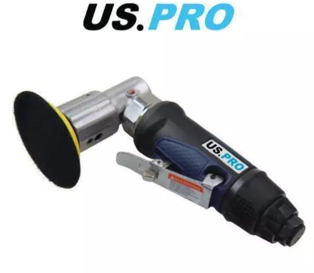 3" AIR ANGLE SANDER by US PRO TOOLS Variable Speed Hook Loop Pad Composite Body
