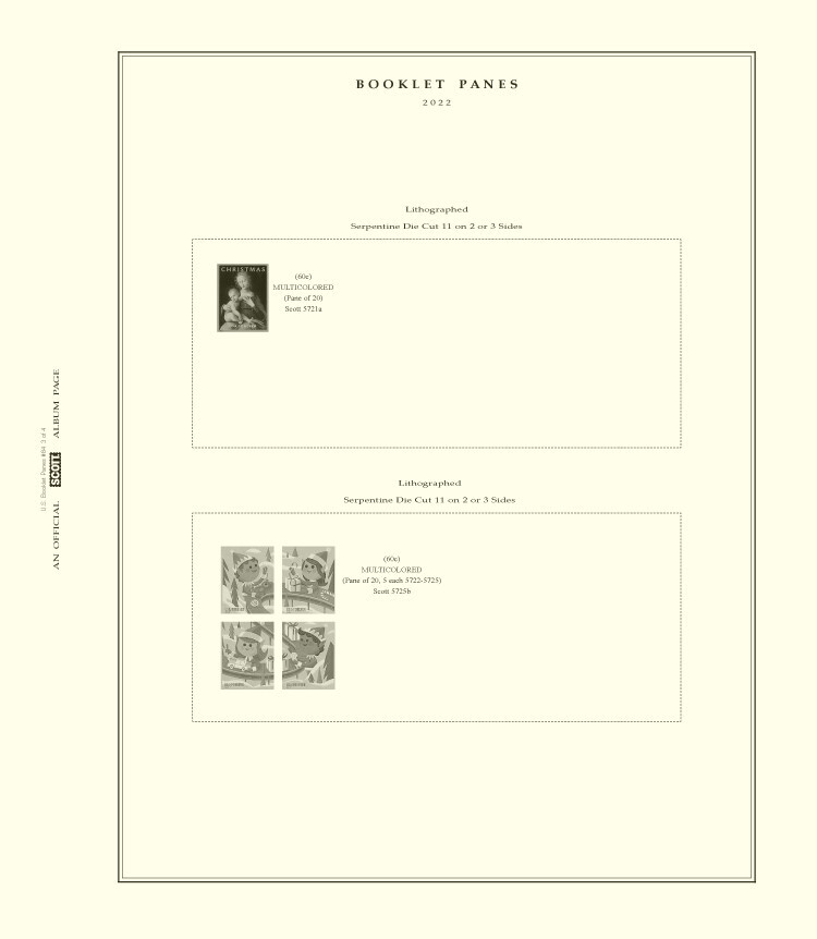 2022 Scott Stamp Album Supplement Pages US Booklet Panes New #84 Free Postage US