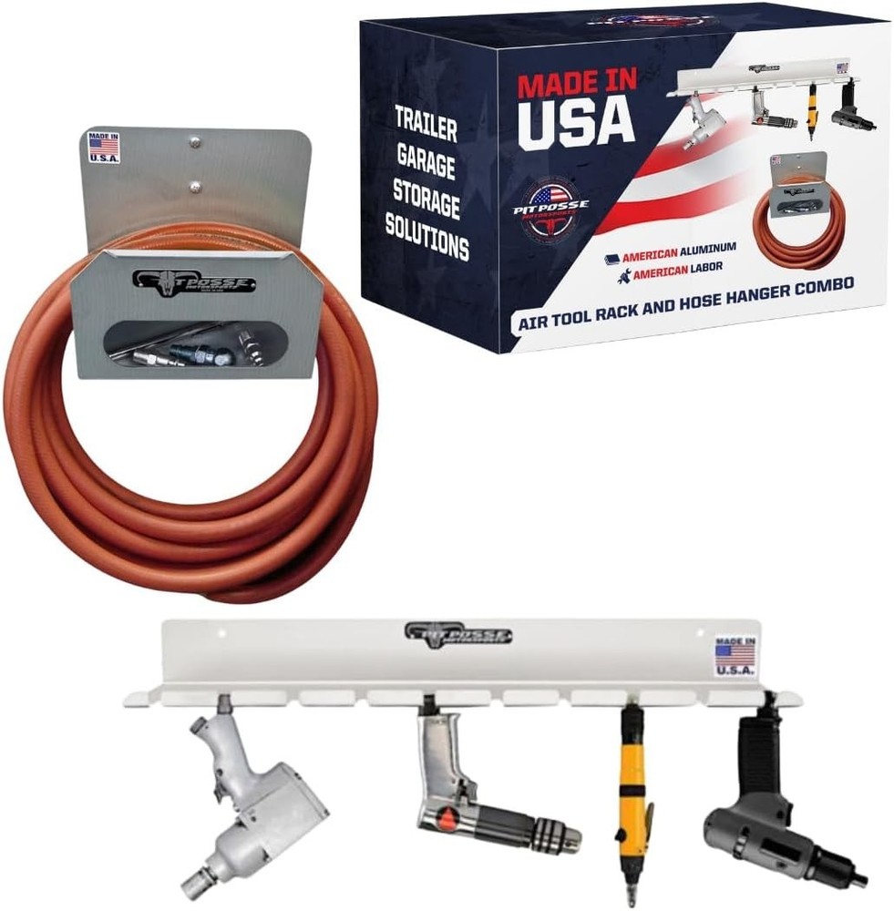 Aluminum Air Tool Storage Rack - Space-Saving Solution-