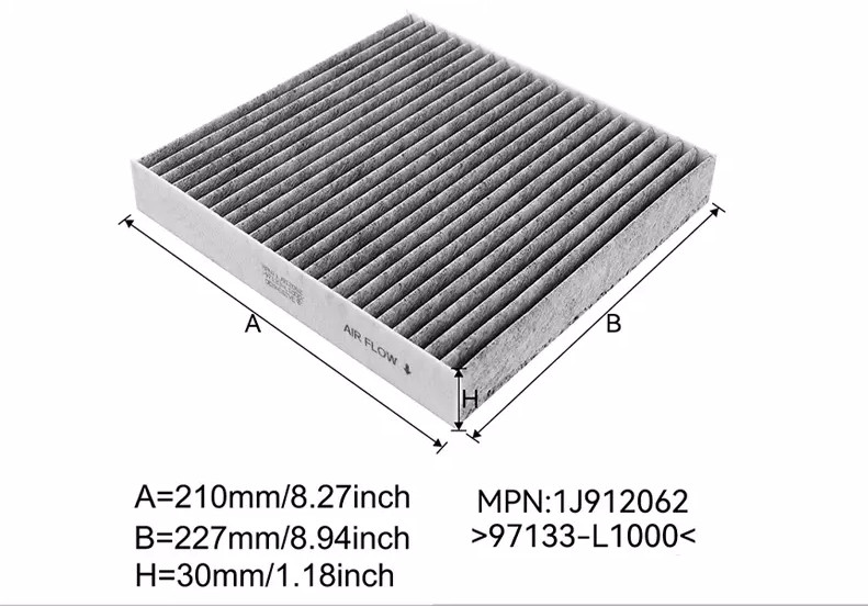NEW Carbon Cabin Air Filter 97133-N9100 for 2022-2024 Hyundai Tucson 1.6L 2.5L