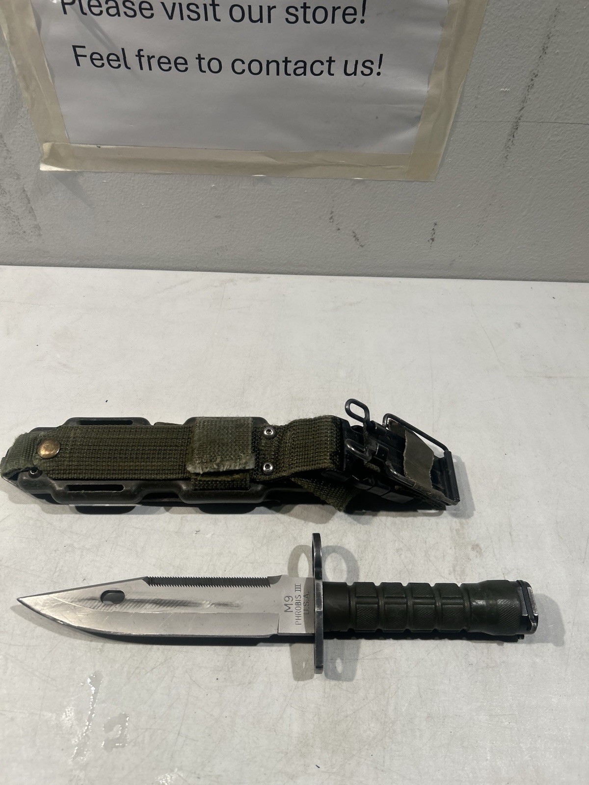 PHROBIS III Military Fixed Blade with Scabbard Case Sheath #40