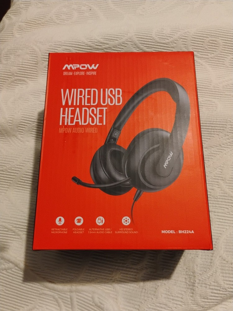 Pow Wired Usb Headset NiP!