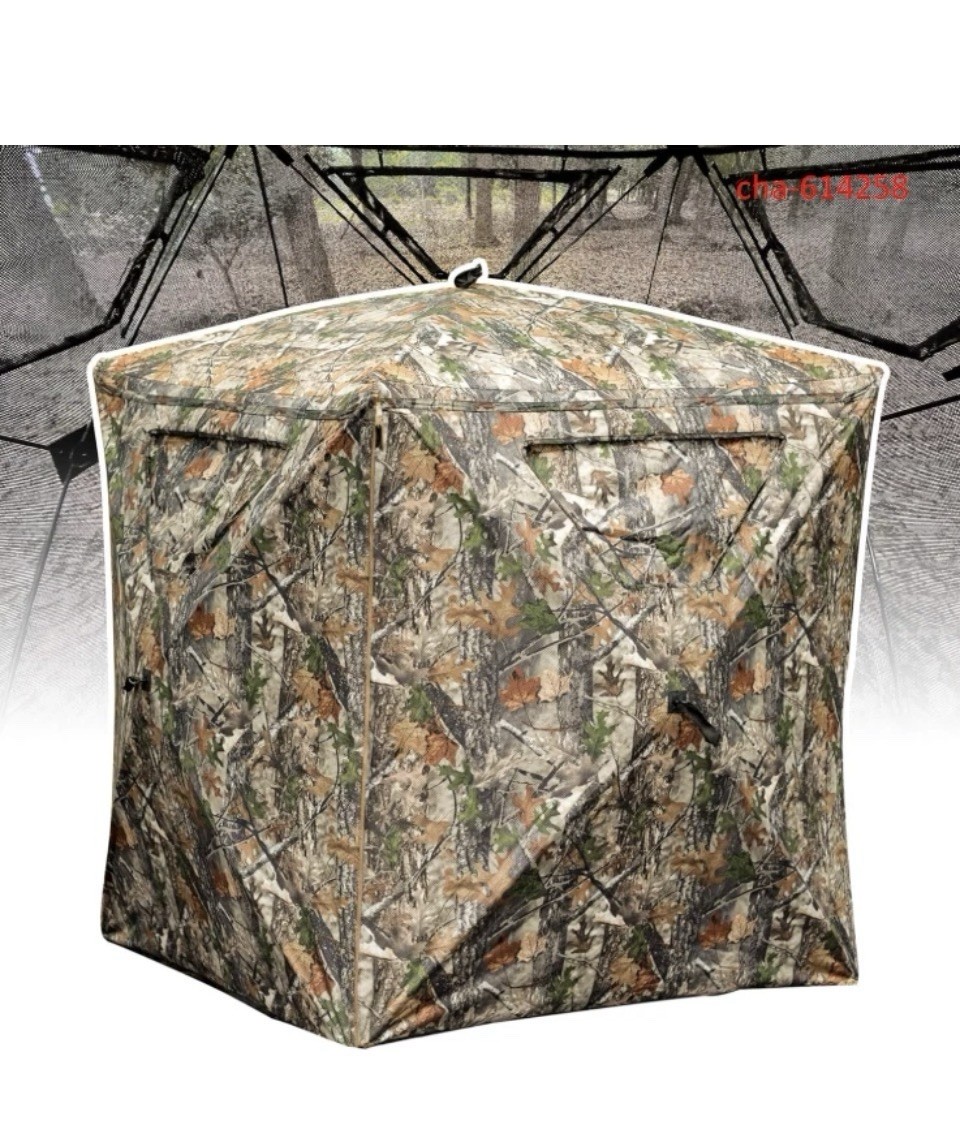 Hunting Blind, 2 Person Pop Up Blinds 360 Degree See Through, Portable Durable