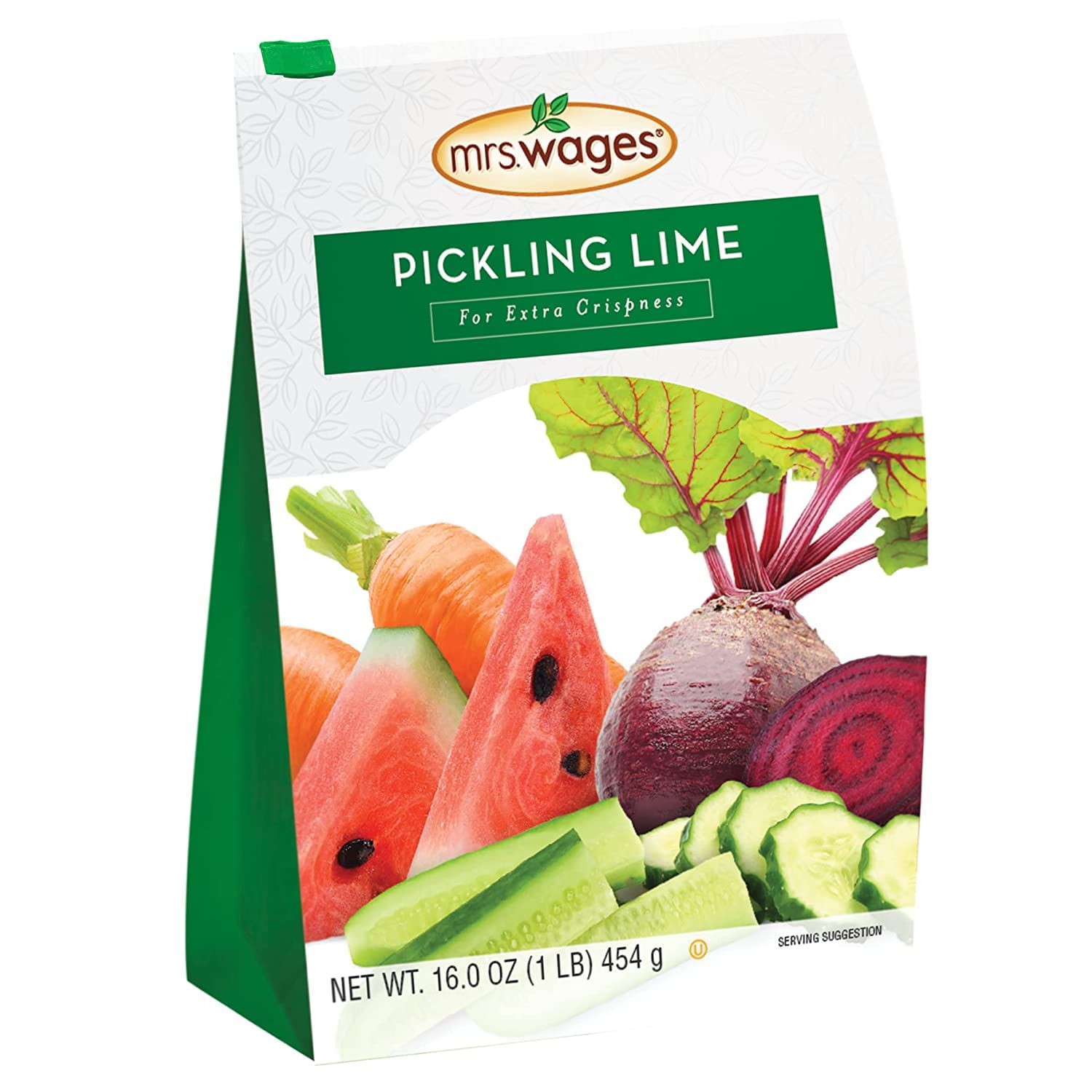 Mrs. Wages Pickling Lime | Easy-to-Make | 1 lb Resealable Bag