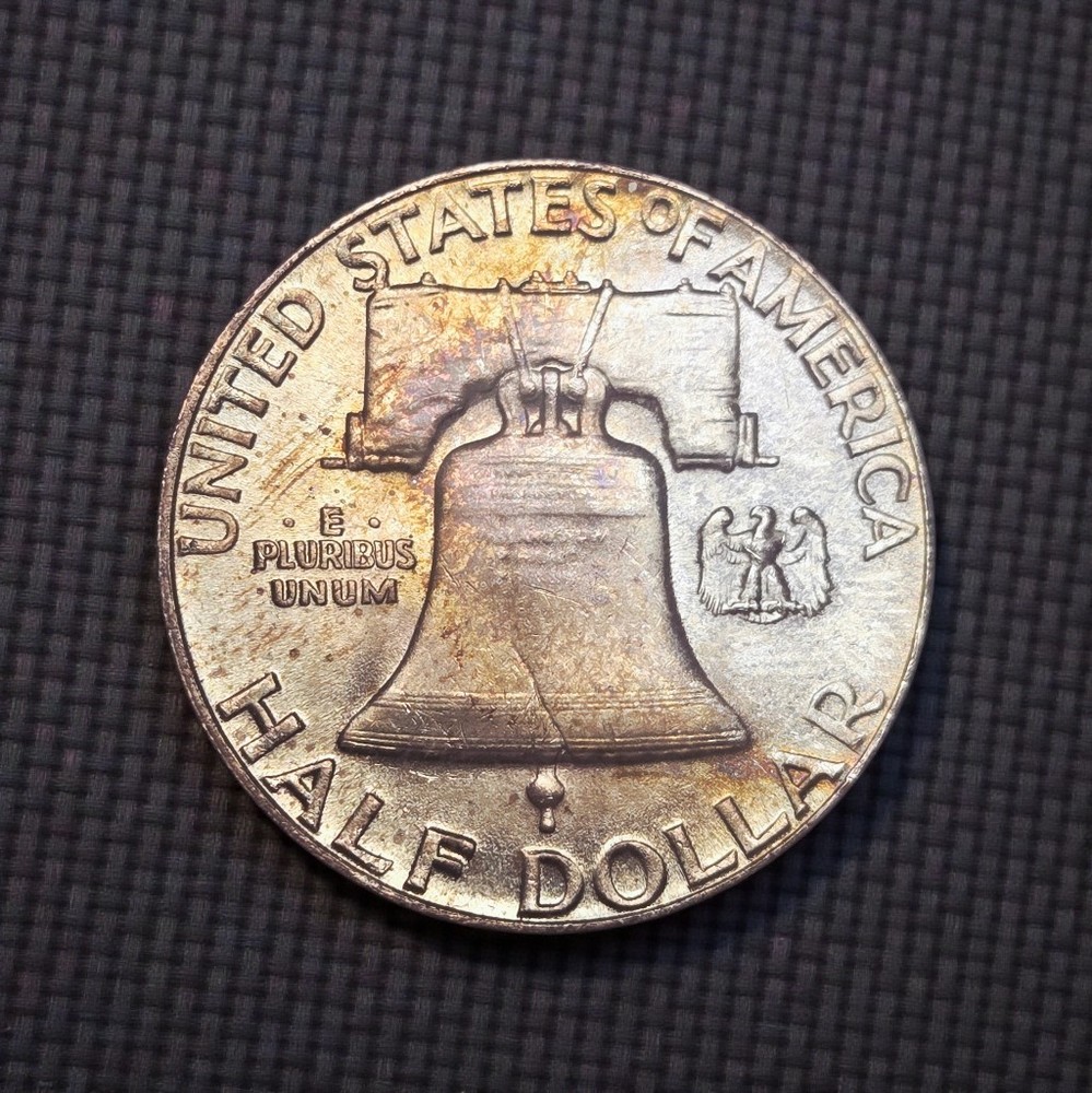 1955-P Franklin Half Dollar 90% Silver **TONED**