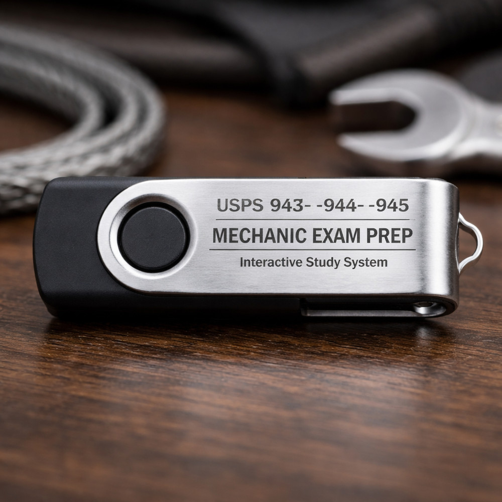 🏷️ USPS 943 944 945 Mechanic Exam Study Guide USB | Interactive | 1500 Question