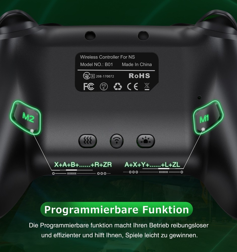 2Packs Wireless Switch Pro Controller for Nintendo Switch 2/OLED,Android/iOS