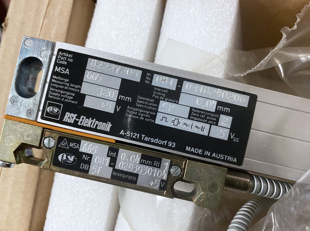 NEW * RSF Elektronik MSA665 ML 320mm Intervall 0.04um LINEAR Scale ENCODER
