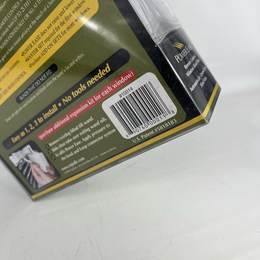 Power Ease Open Close Blinds Add On Set Unit (No Remote) - NEW SEALED