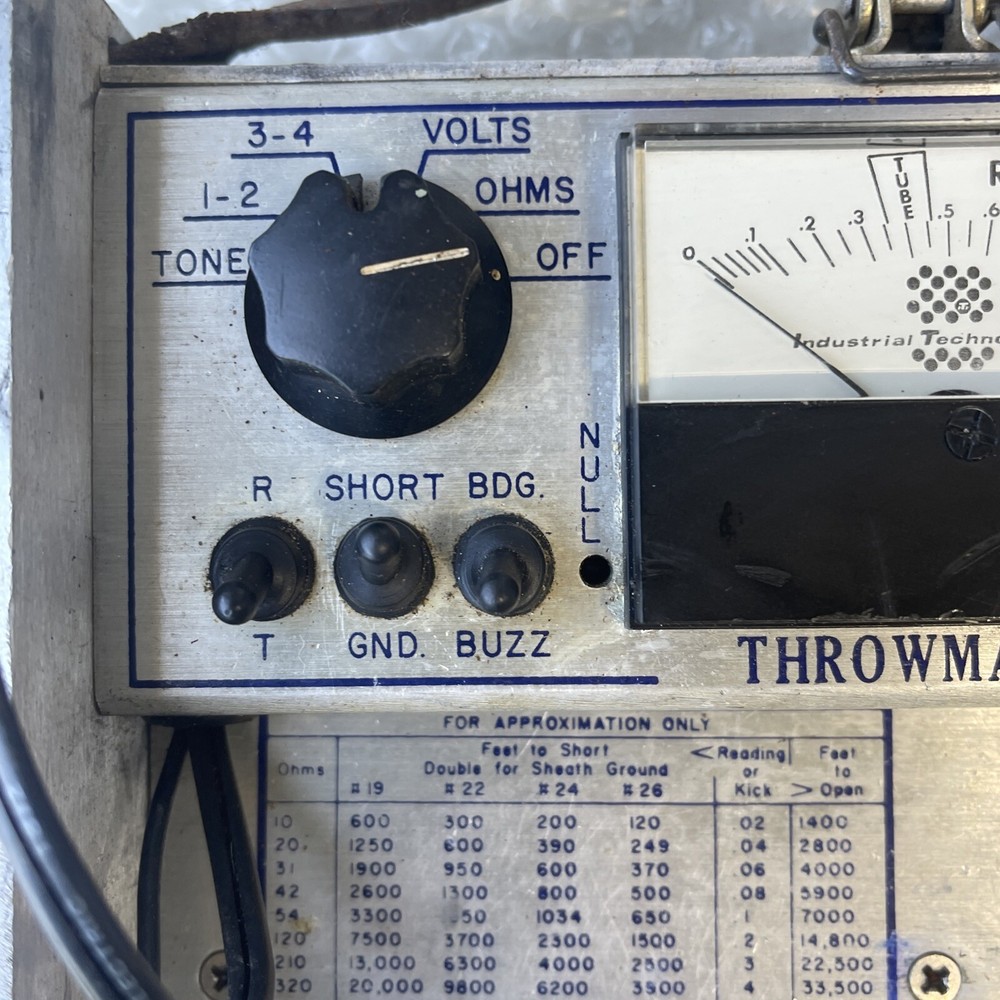 Vintage Colcom THROWMASTER TM 102 Cable Test Set