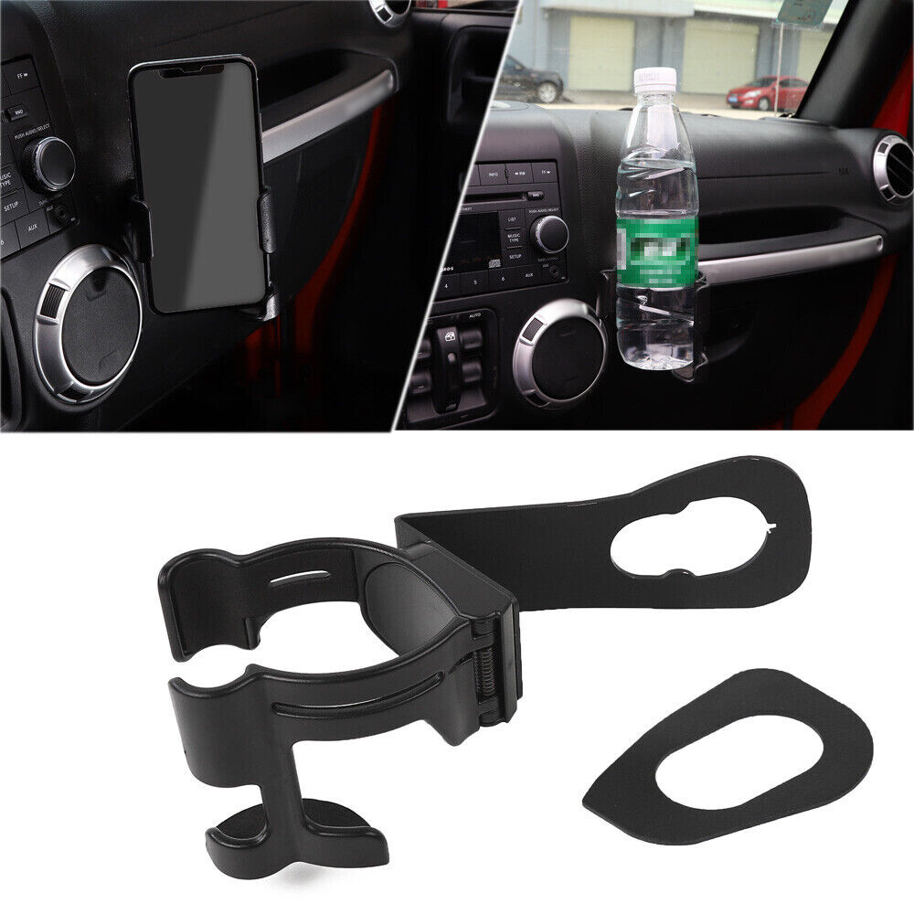 Multi-Function Drink Cup Phone Holder Bracket Mount For Jeep Wrangler JK 2012+