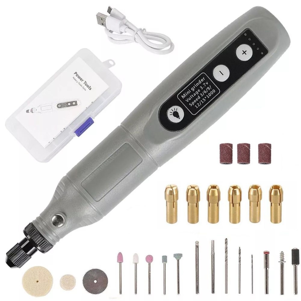 USB Cordless Electric 5-Speed Adjustable Mini Drill Grinder With LED Light