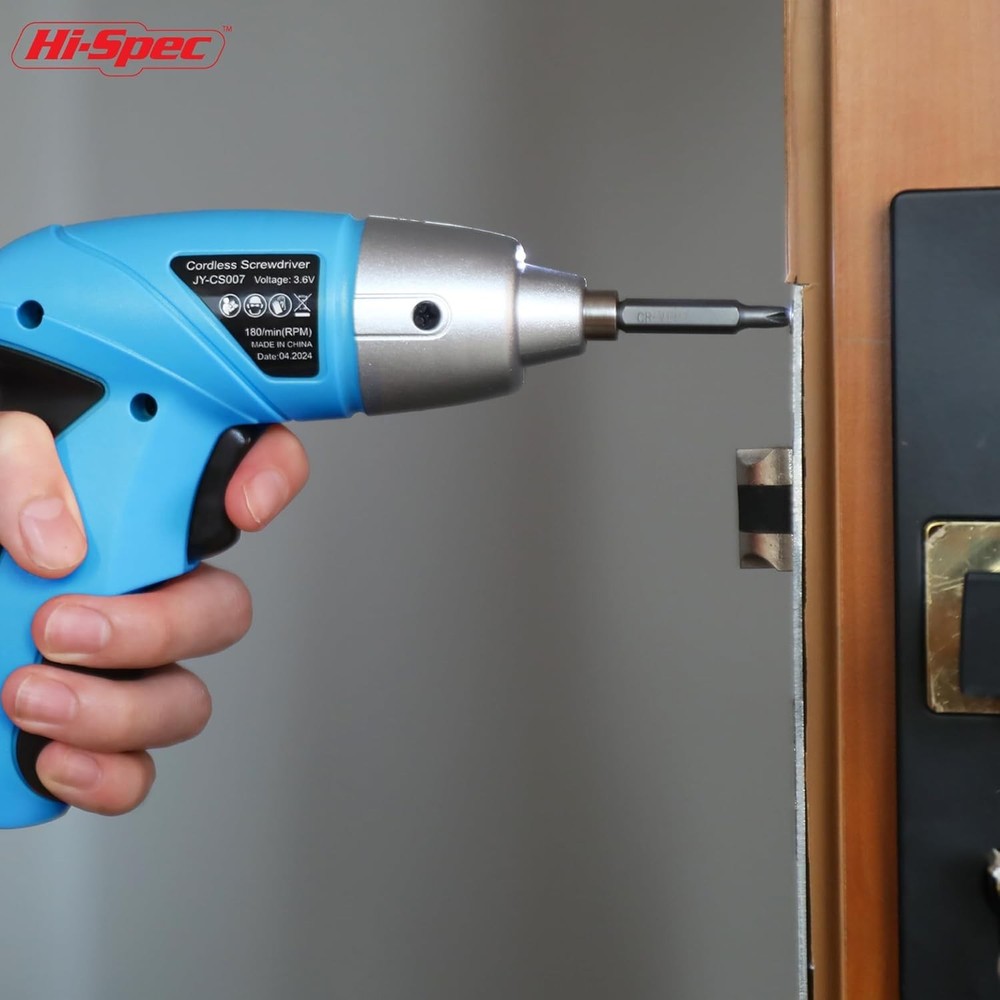 Blue Electric Power Screwdriver Set