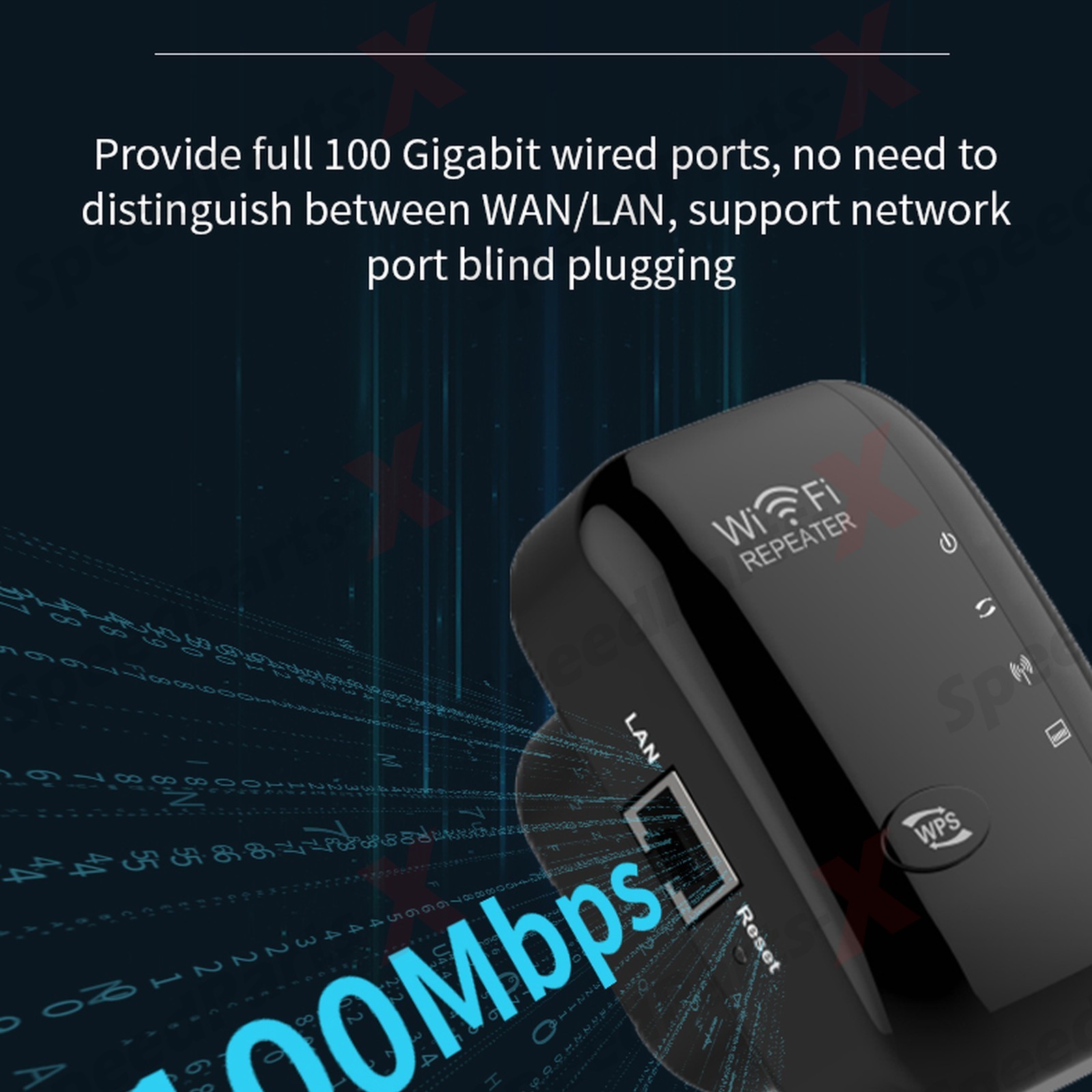 WiFi Range Extender Internet Booster Wireless Signal Repeater Amplifier Black