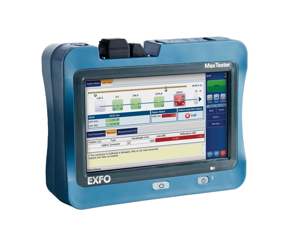 EXFO MAX-730C-SM1-OTDR-EA Optical Time Domain Reflectometer Singlemode PON 1310/