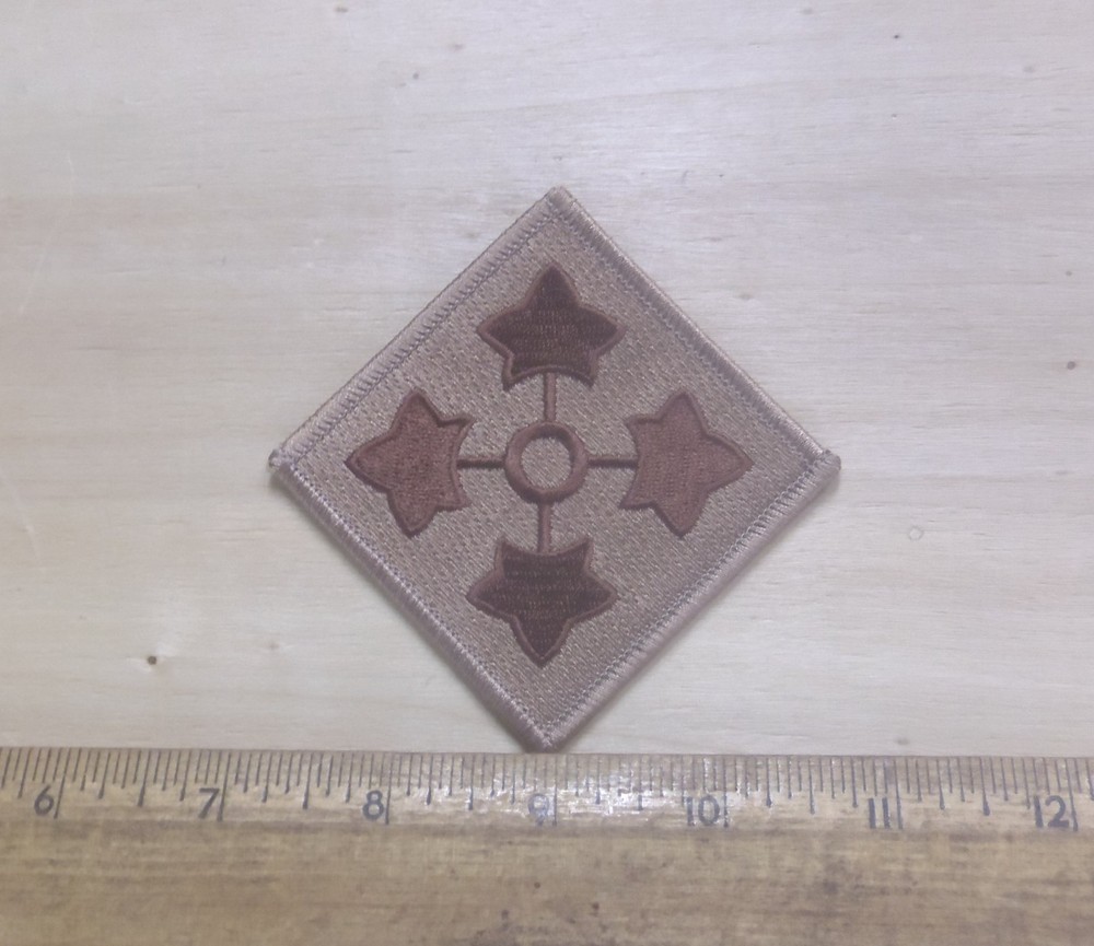 US Army - 4th Infantry Division Embroidered Desert Patch