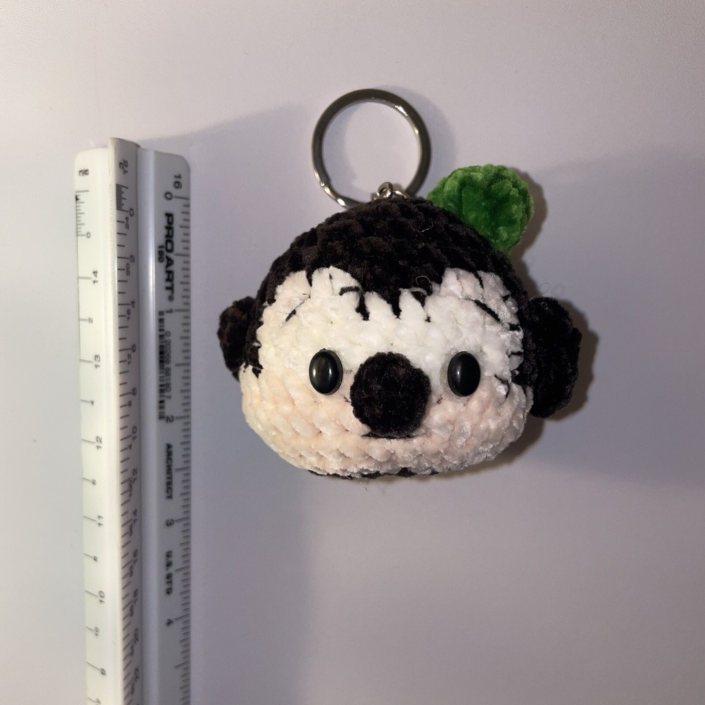 Goofy Head Soft Crochet Keychain