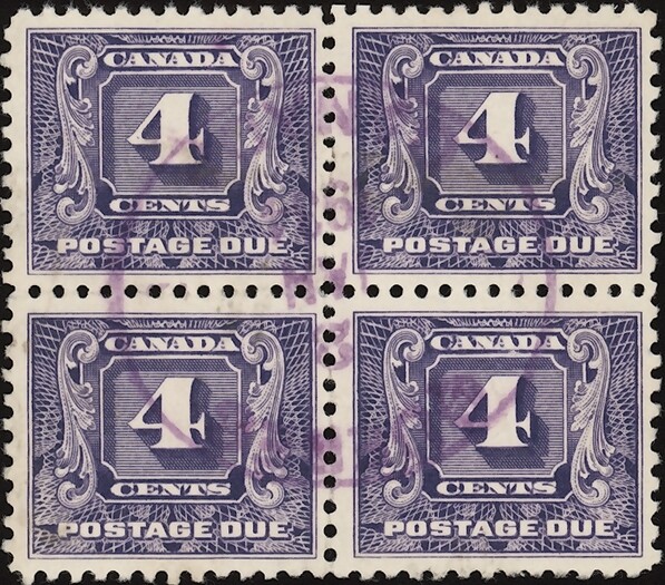 CANADA, 1930. Postage Due J8 Block,  Used