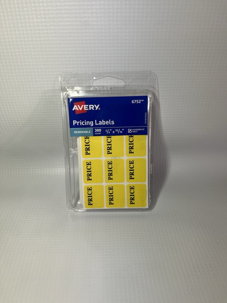 Avery 6752 Removable Pricing Labels 300ct - FREE SHIPPING!