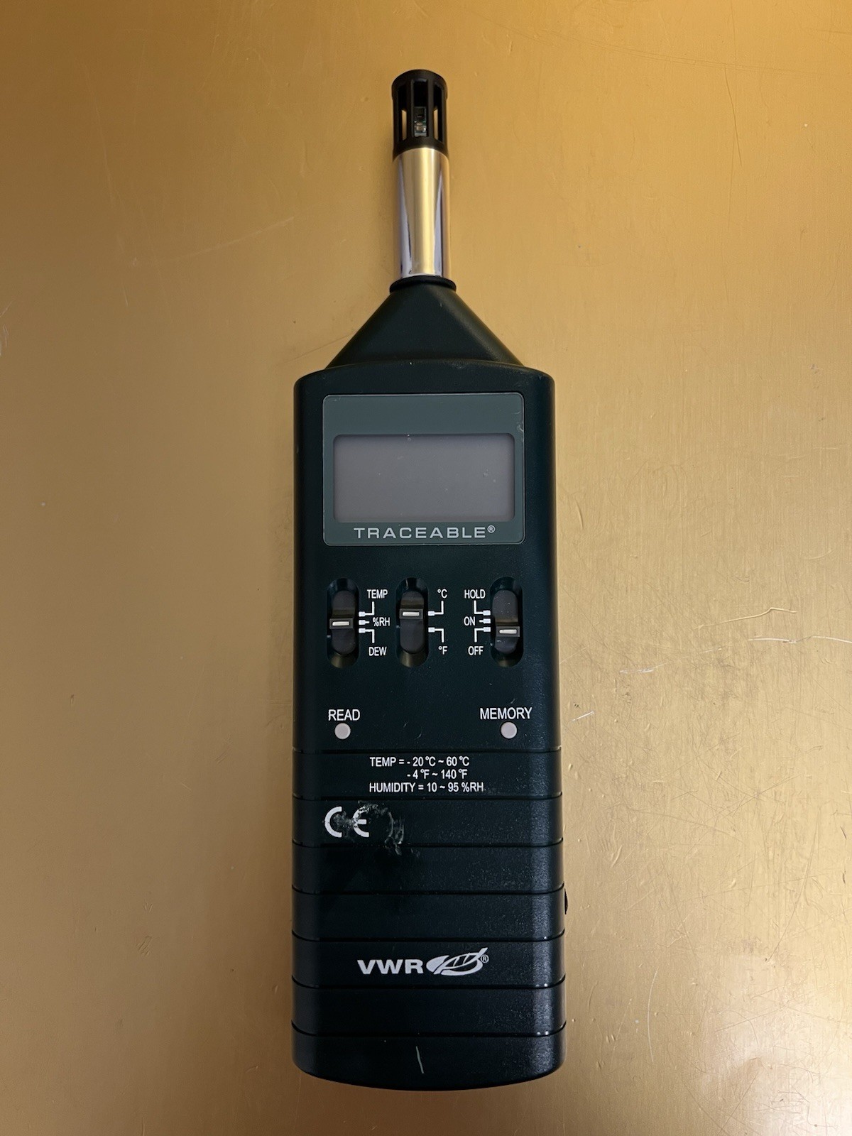 VWR One-Piece Humidity Dew Temperature Thermometer Handheld Traceable 61161-380