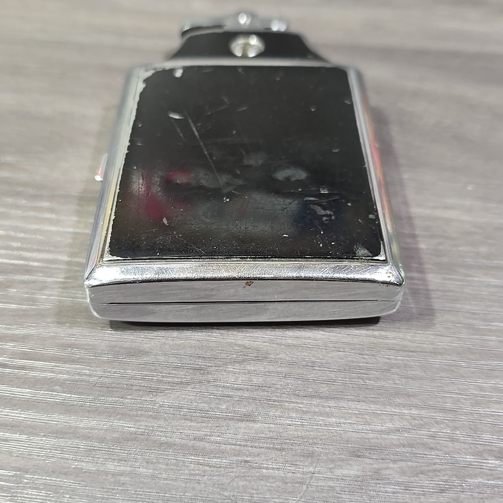 VINTAGE 1940s ART DECO RONSON MASTERCASE LIGHTER & CIGARETTE CASE BLACK Untested