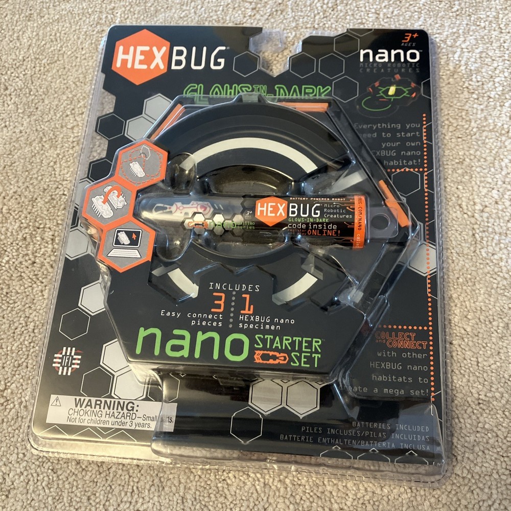 Rare HexBug Hex Bug Nano Starter Set Micro Robotic Creature Glow New In Package