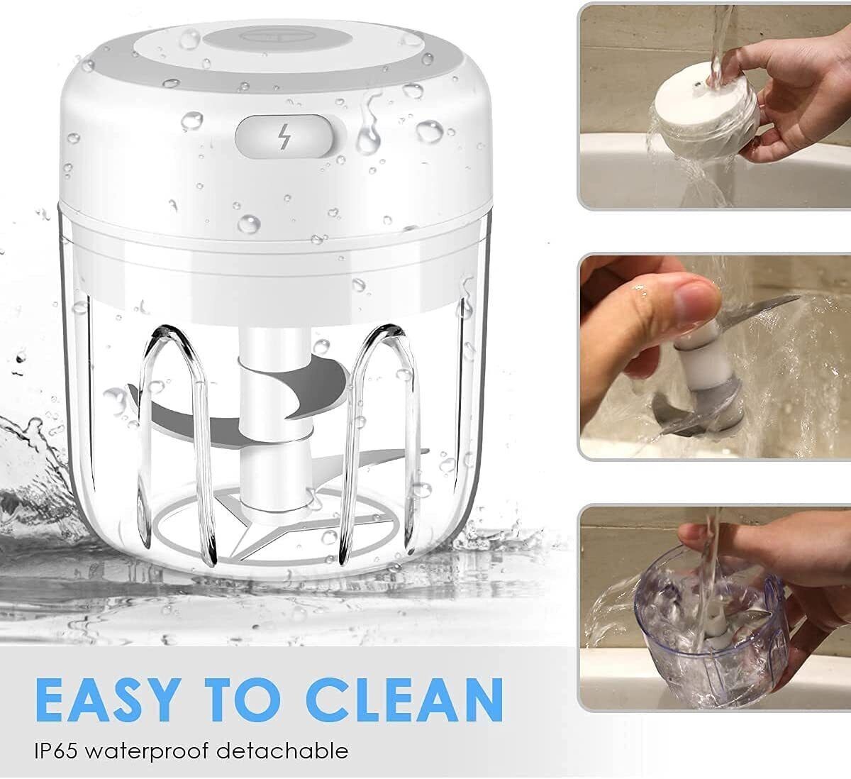 Lazy Cook’s Electric Garlic Masher | One-Click to Mince, Rechargeable & Cordless