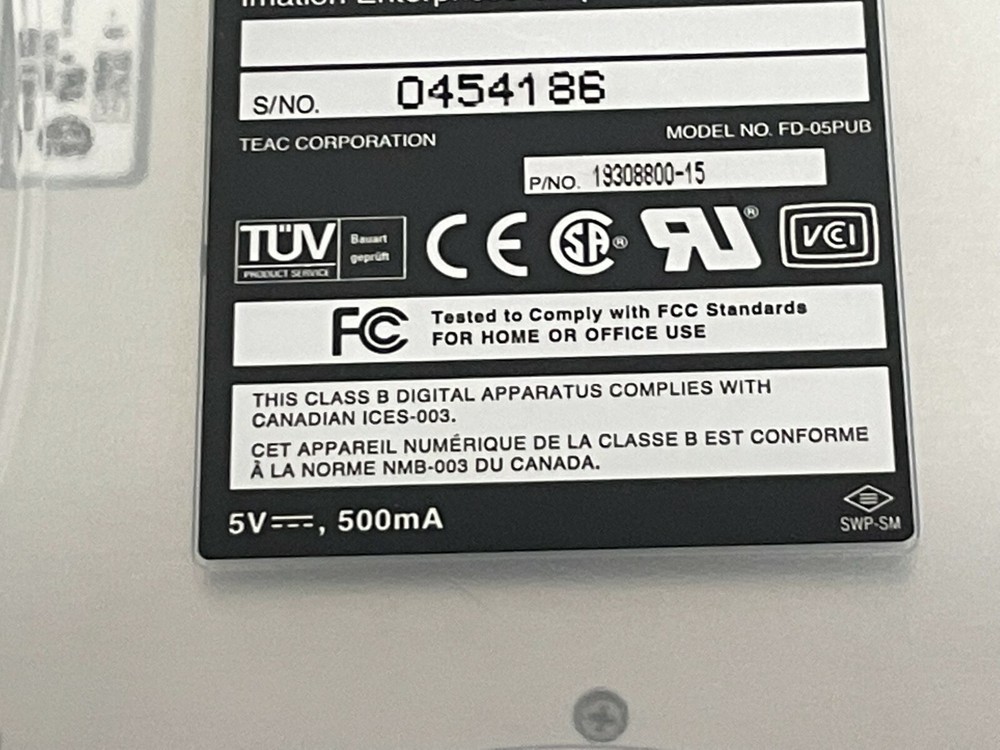 LL5: Imation External USB Floppy Diskette Drive