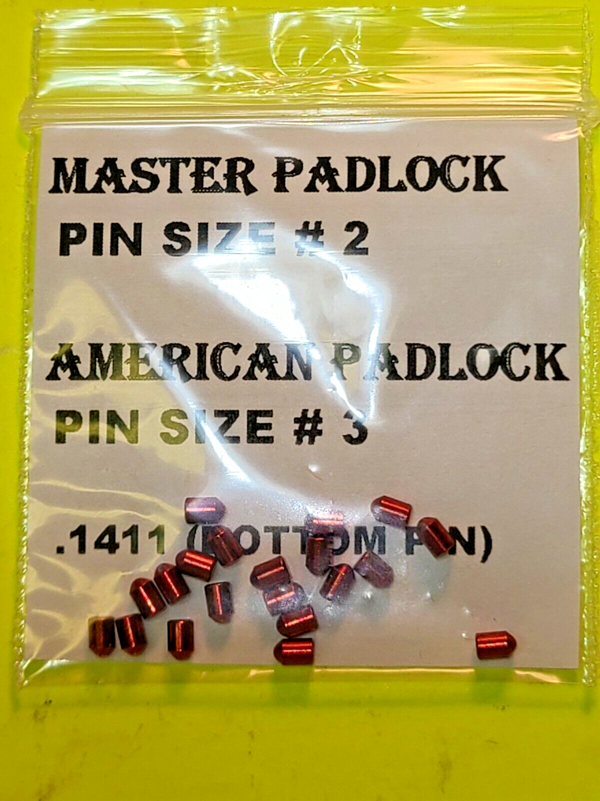 MASTER AMERICAN LOCK PADLOCK CYLINER REKEY PIN SET KIT LOT LOCKSMITH LOCK SPORT