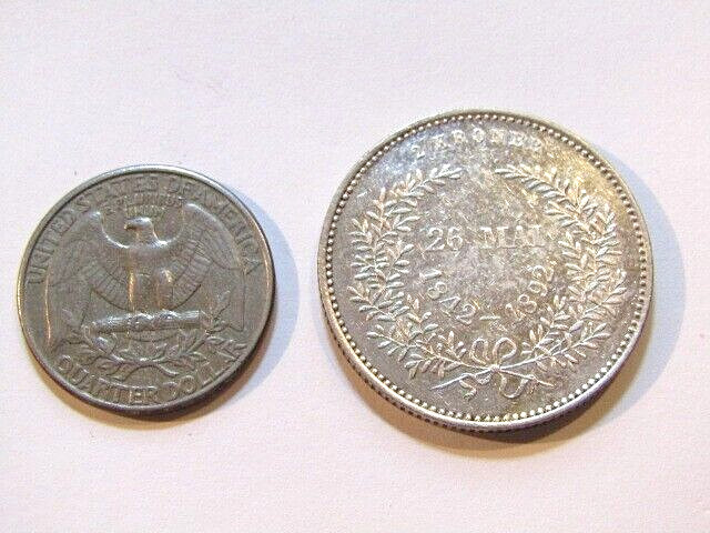 Denmark 1892 2 Kroner Silver Coin