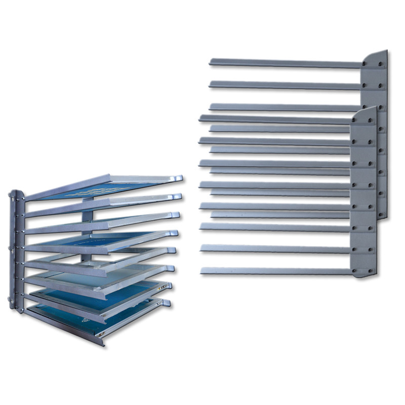 8 Layers Screen Printing Frame Holder Wall Mounted Tool Silkscreens Storage Rack