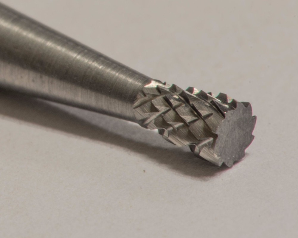SN41D Taper Shape SOLID Carbide Burr Bur Cutting Tool Die Grinder Bit 1/8"