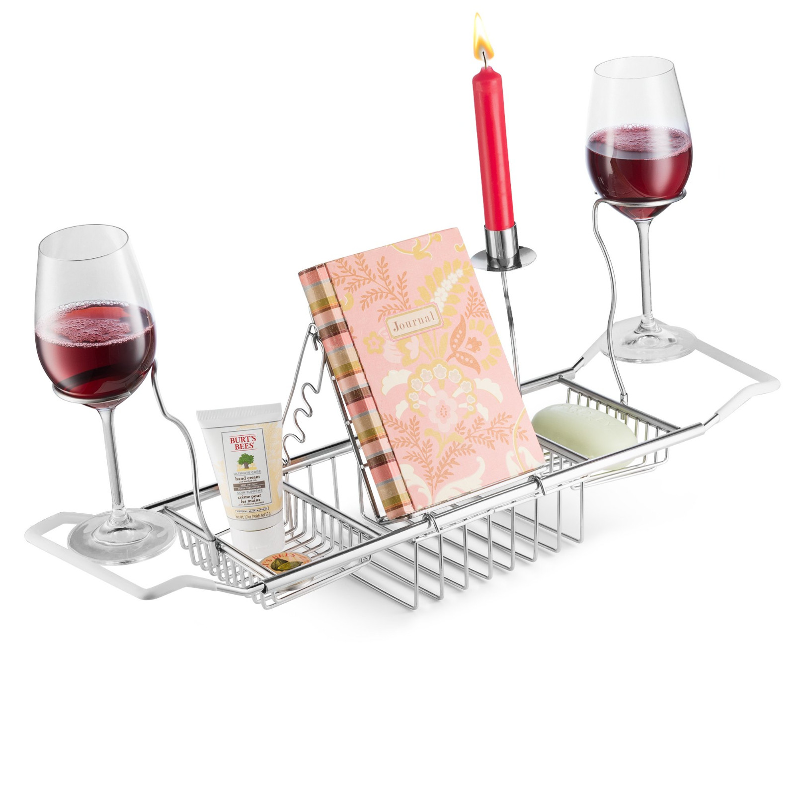 Bathtub Tray Caddy Stainless Steel - Bath Tub Caddy Rack & Organizer With Stand