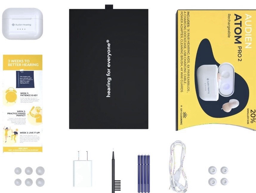 Audien Hearing Atom Pro 2 Rechargeable Registered CIC Hearing Aids