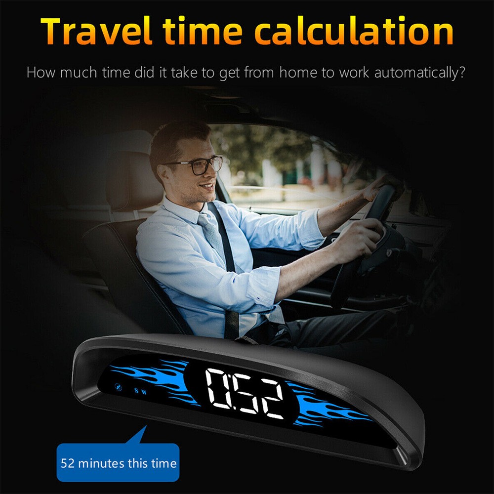 G2 HUD Head Up Display Car GPS Speedometer Smart Clock Decor Digital Gauges