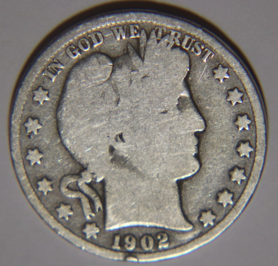 1902 S Barber Half Dollar 50C Cents Coin Silver
