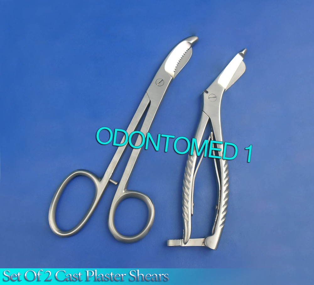 Set Of 2 Cast Plaster Shears Orthopedic Instruments